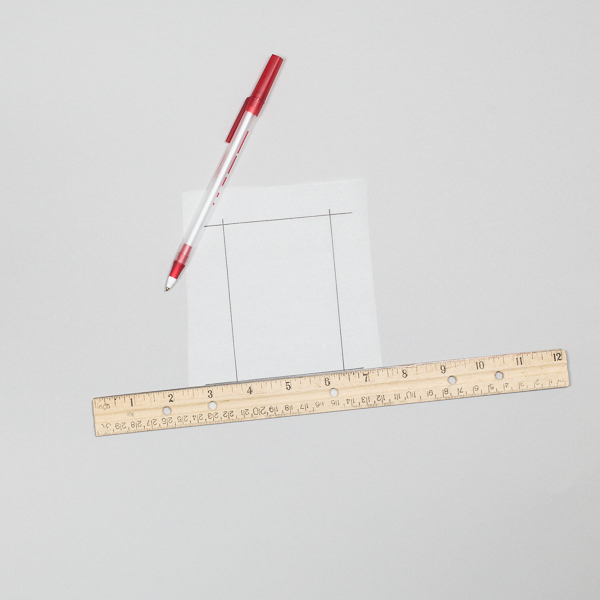 Measure out a bounding box on your tracing paper in pen